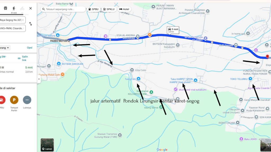 jalan alternatif Cibadak kota Sukabumi