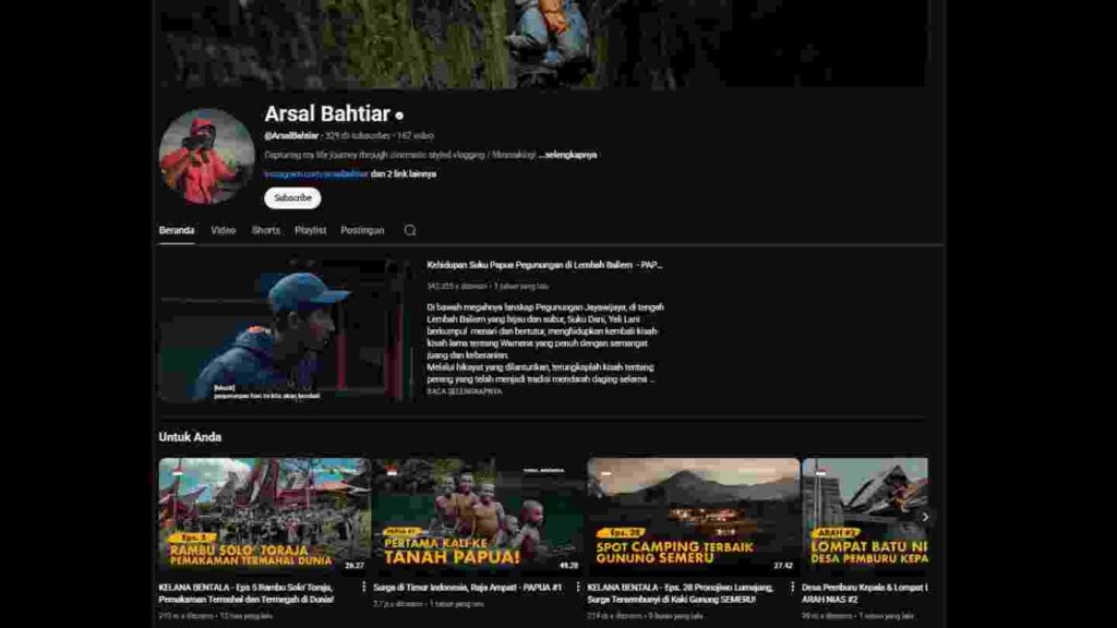 Rekomendasi Chanel Youtube traveling