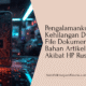Kehilangan Data File Dokumentasi