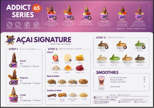 Menu Acai Addiction 