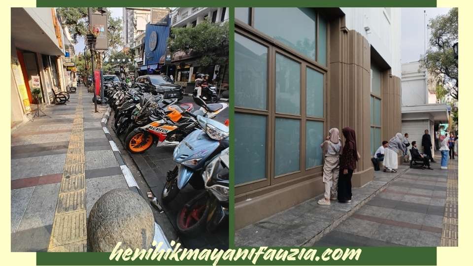 Trotoar di Jalan Braga Bandung