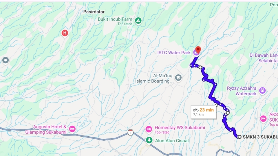 Rute Kabandungan ke Kadudampit