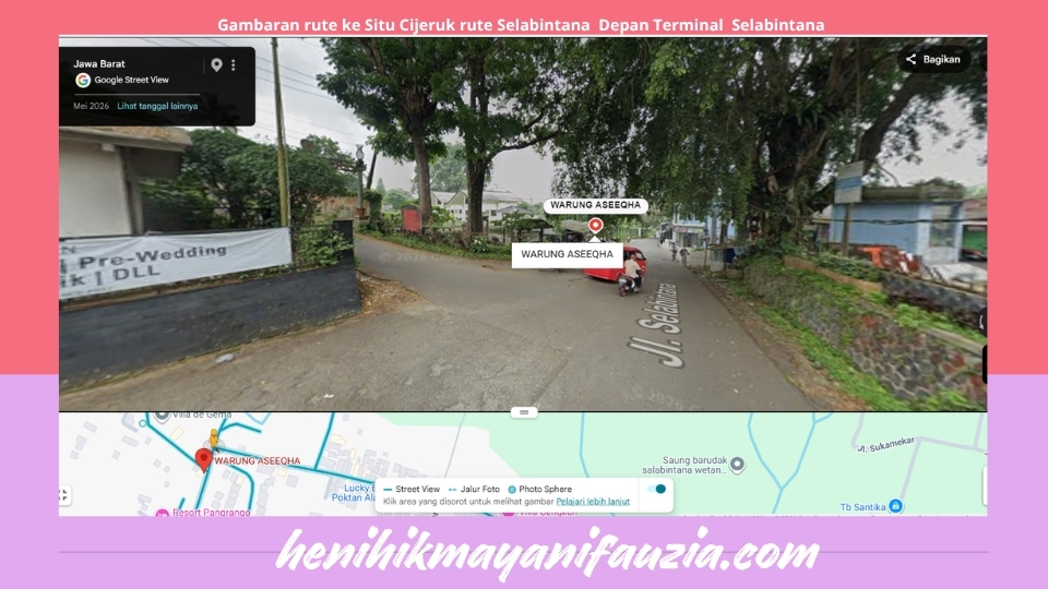 Situ Cijeruk rute Selabintana