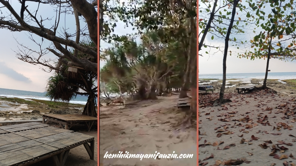 Jalanan di sisi Pantai Sawarna